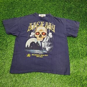 Vintage Alex-Bay Shirt L 22x24 Bill-Johnstons Pirate-Days NY